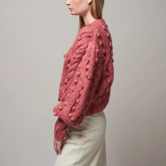 SEA nyc Chunky Knit Pink Sweater - Picture 3 of 8